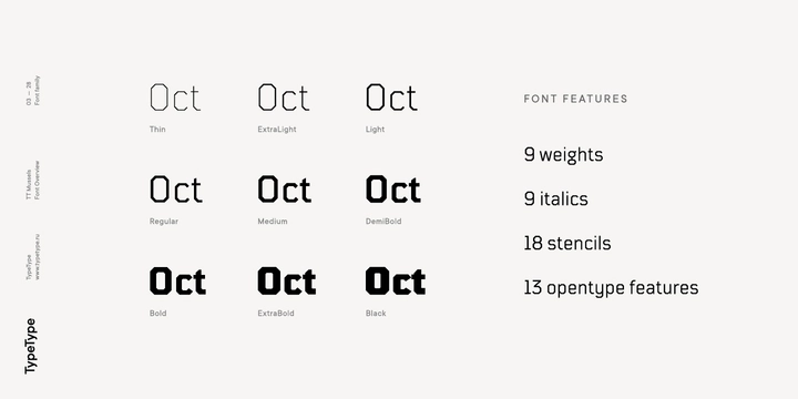 TT Mussels Thin Italic Font preview