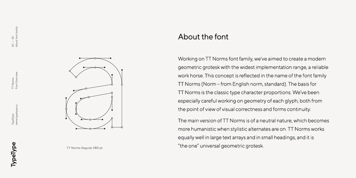 TT Norms Extra Bold Italic Font preview