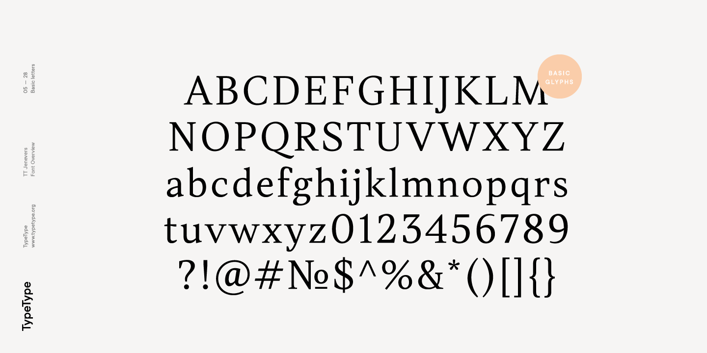TT Jenevers  Extra Bold Font preview