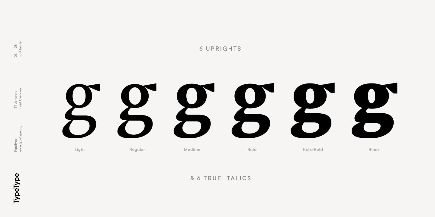 TT Jenevers  Medium Italic Font preview