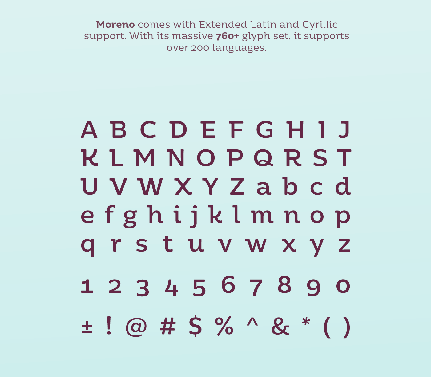Moreno Medium Italic Font preview