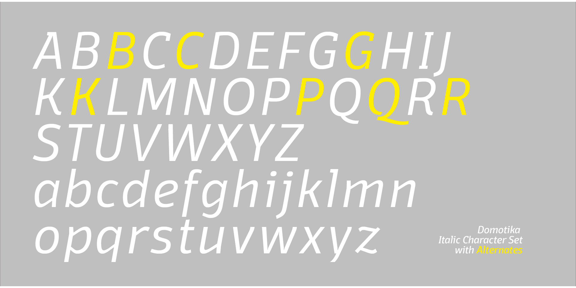 Domotika Medium Italic Font preview
