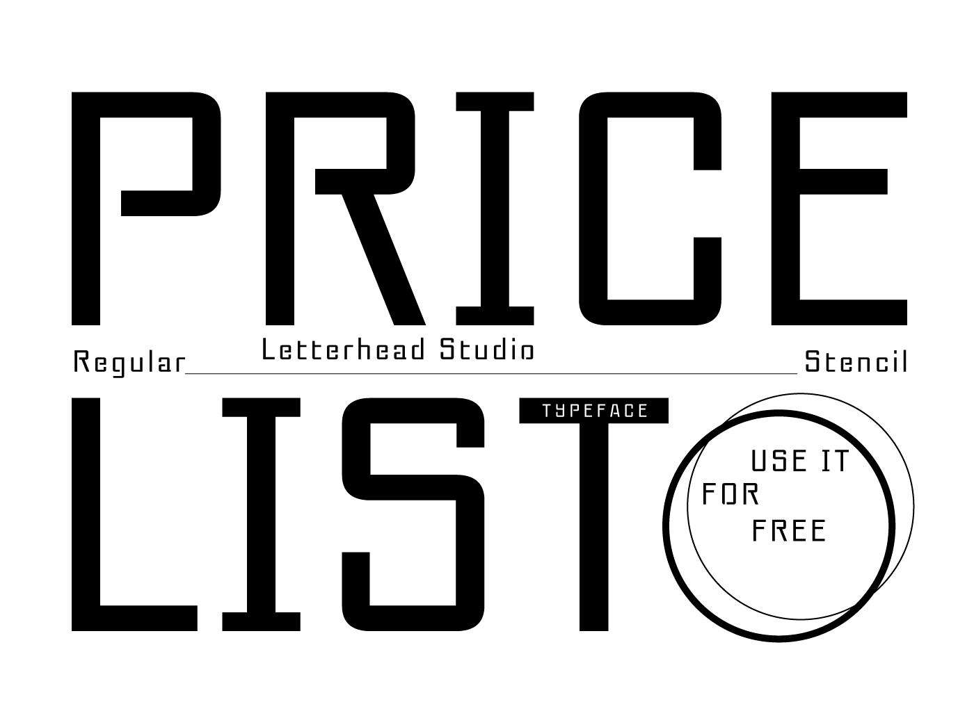 Pricelist Font preview