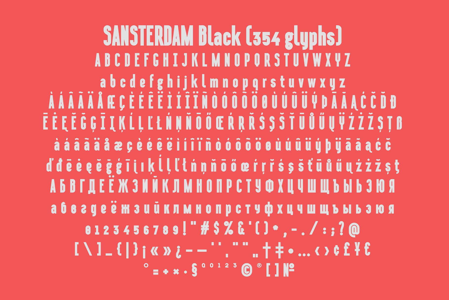 Sansterdam Black Deco Font preview