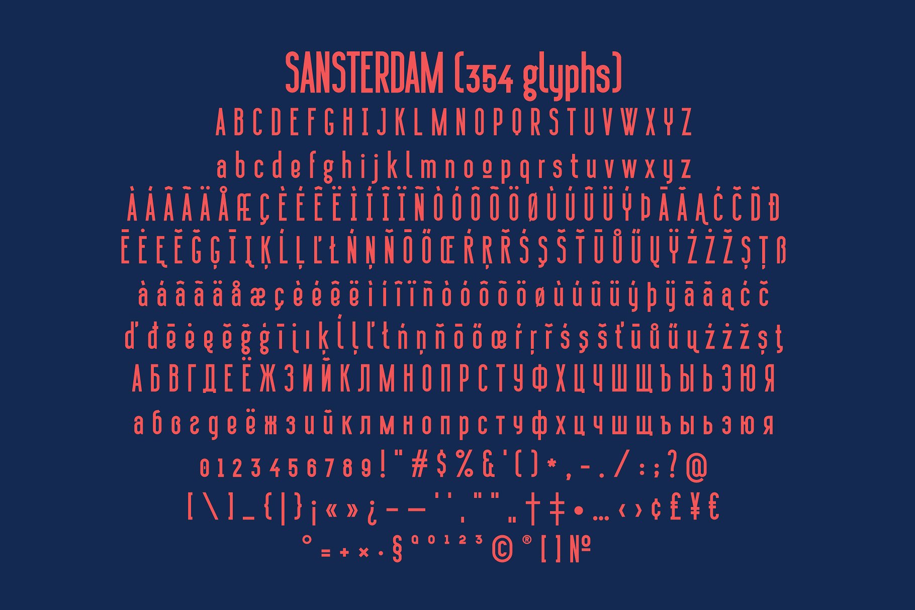 Sansterdam Outline Deco Font preview