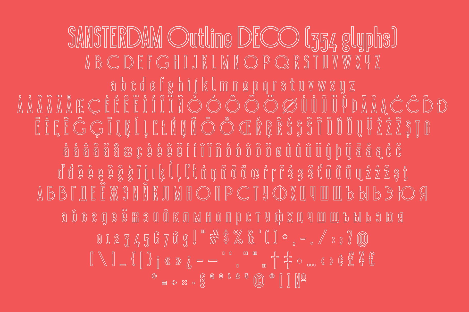Sansterdam Inline Deco Font preview