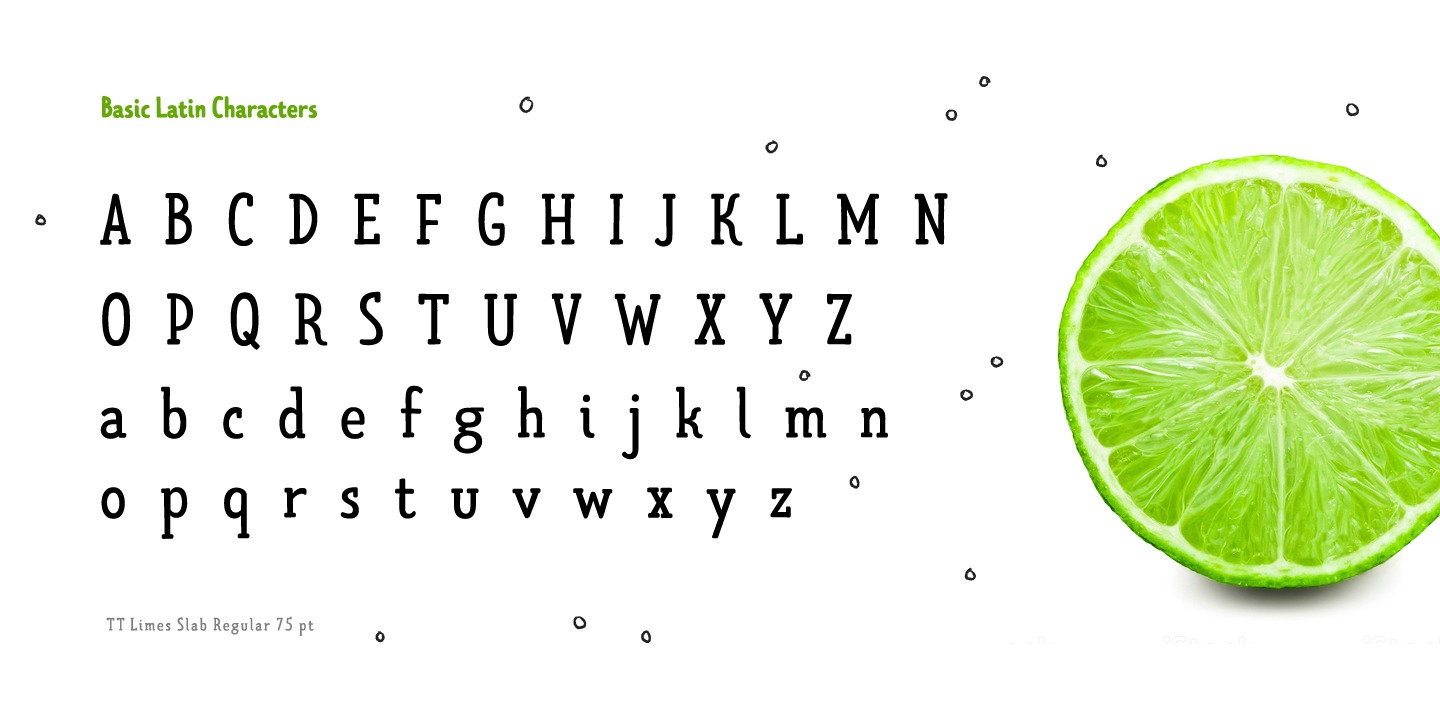 TT Limes Slab Regular   Font preview