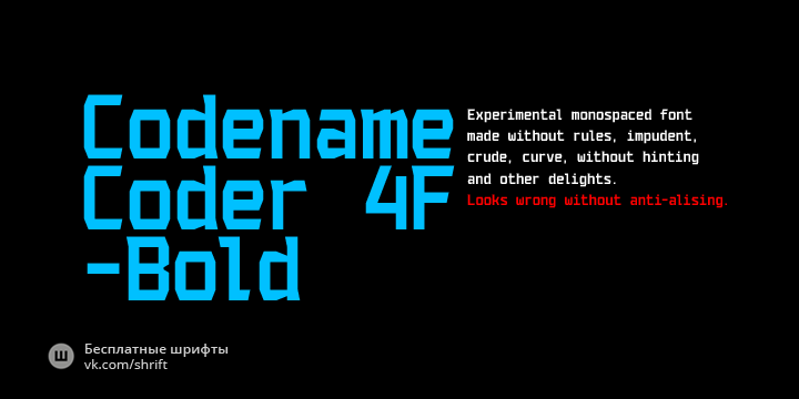 Codename Coder 4F Font preview