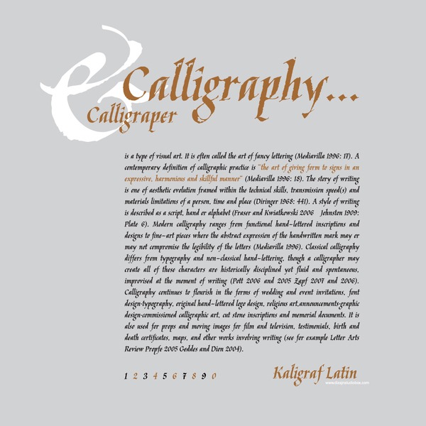 Kaligrafica, Kaligraf Medium Font preview