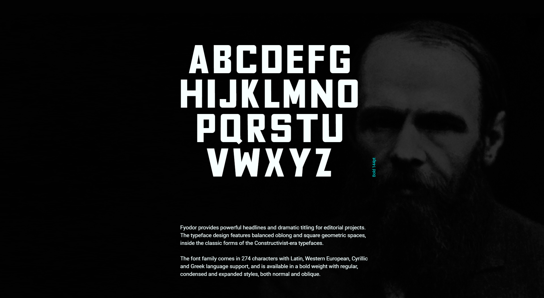 Fyodor Bold Expanded Oblique Font preview