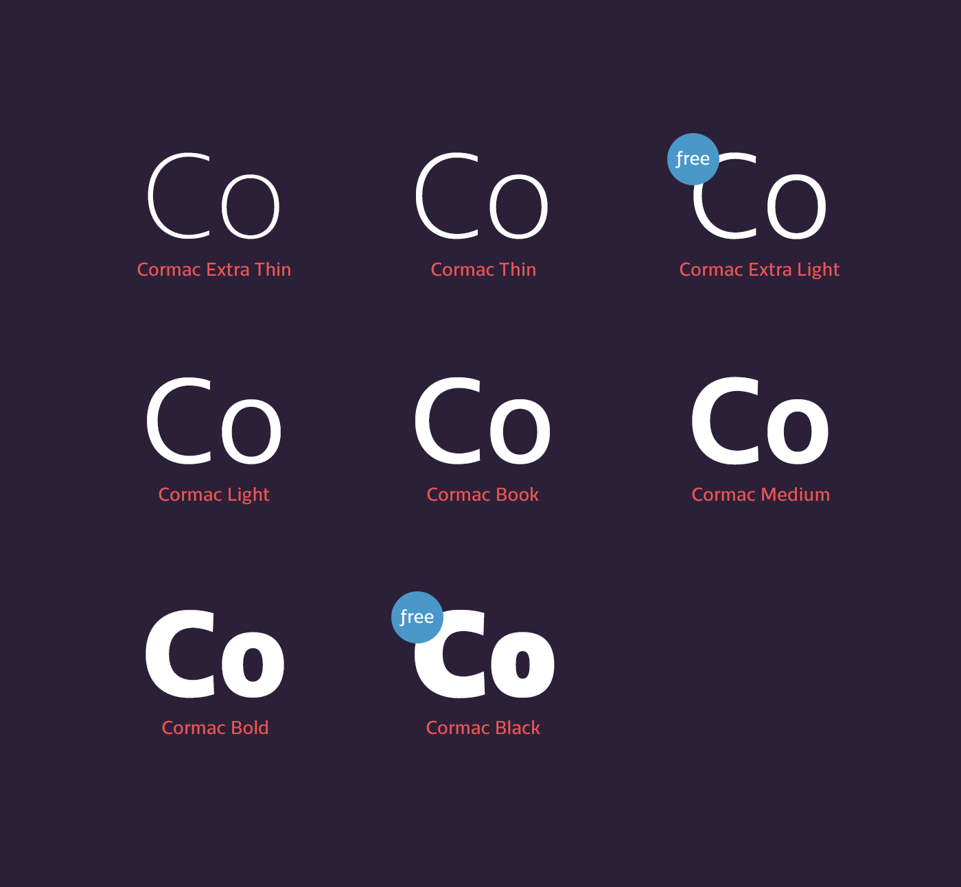 Cormac Extra Light Font preview