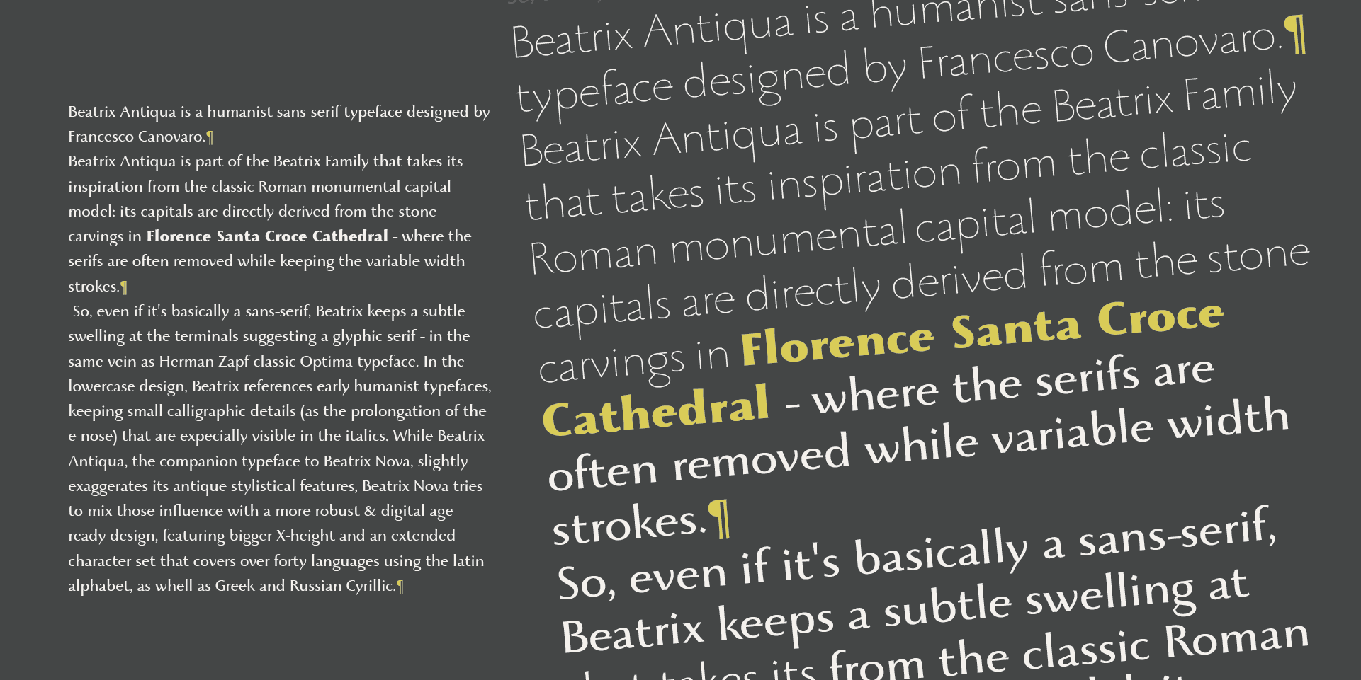 Beatrix Antiqua Semi Bold Italic Font preview
