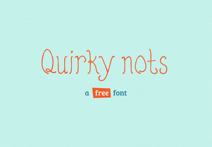 Quirky Nots Font preview