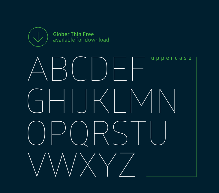 Glober Thin Font preview