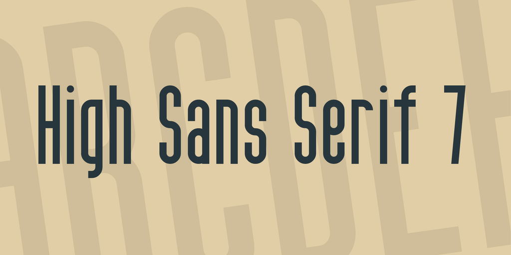 High Sans Serif 7 Regular Font preview