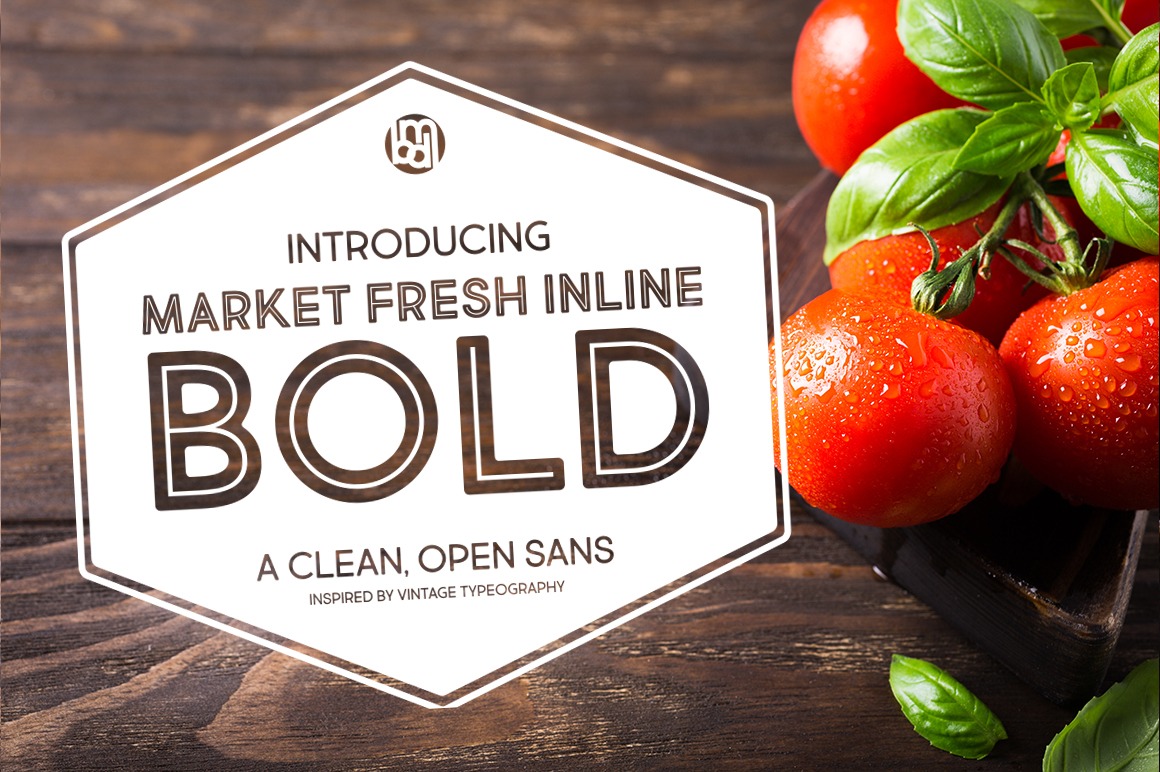 Market Fresh Inline Bold All Caps  Font preview
