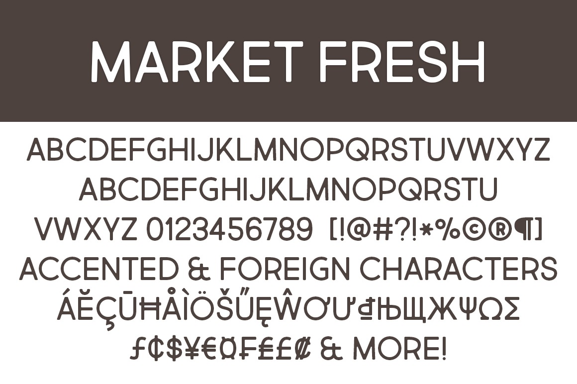 Market Fresh AllCaps Font preview