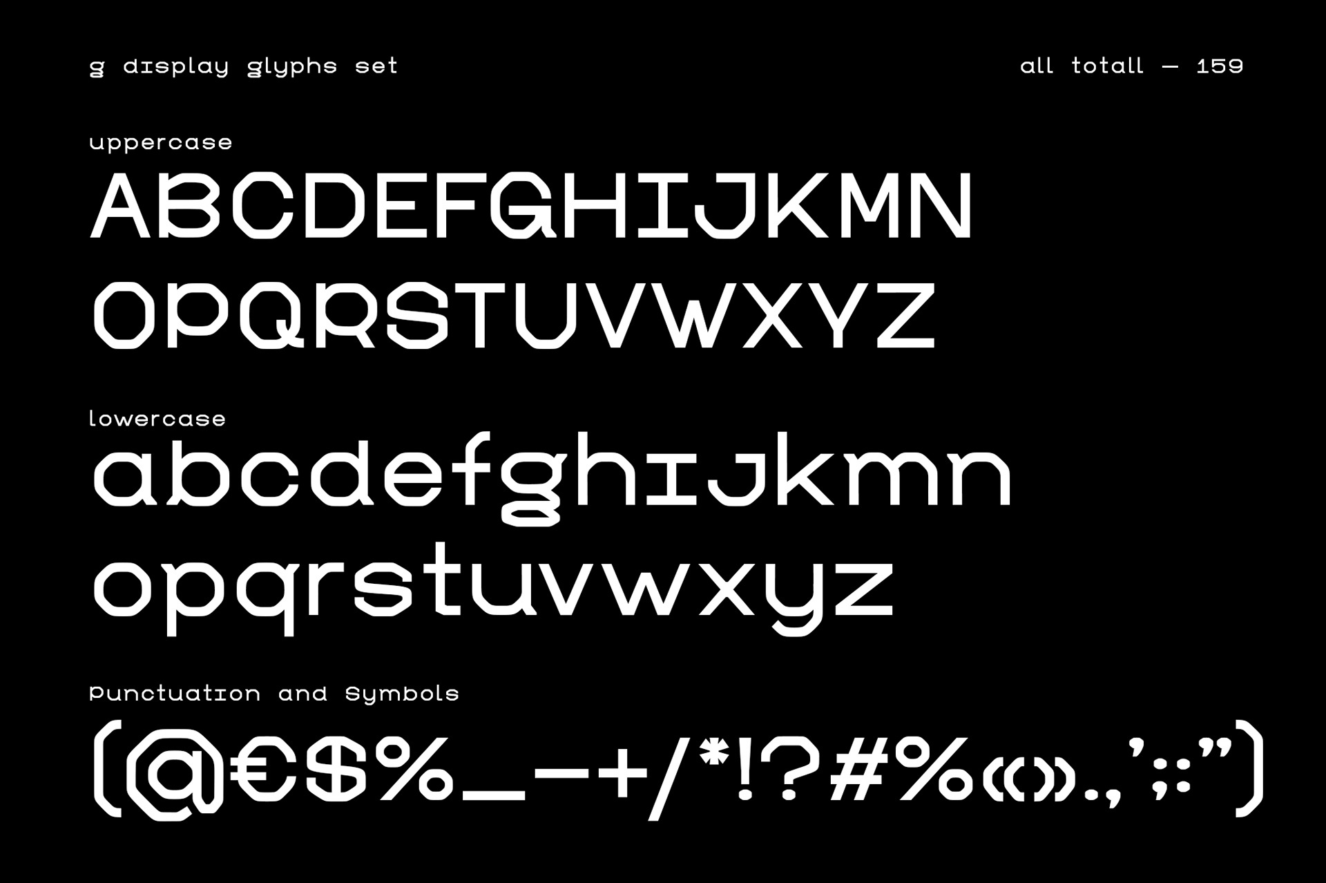 G Display Extended Font preview