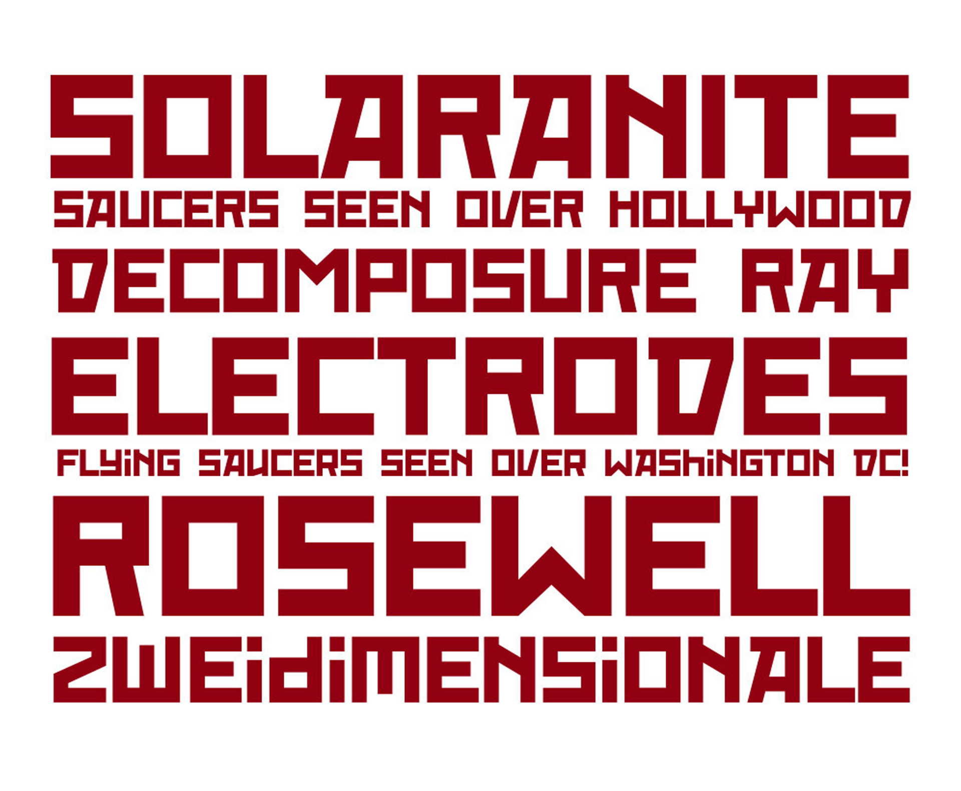 Red October Fat Font preview