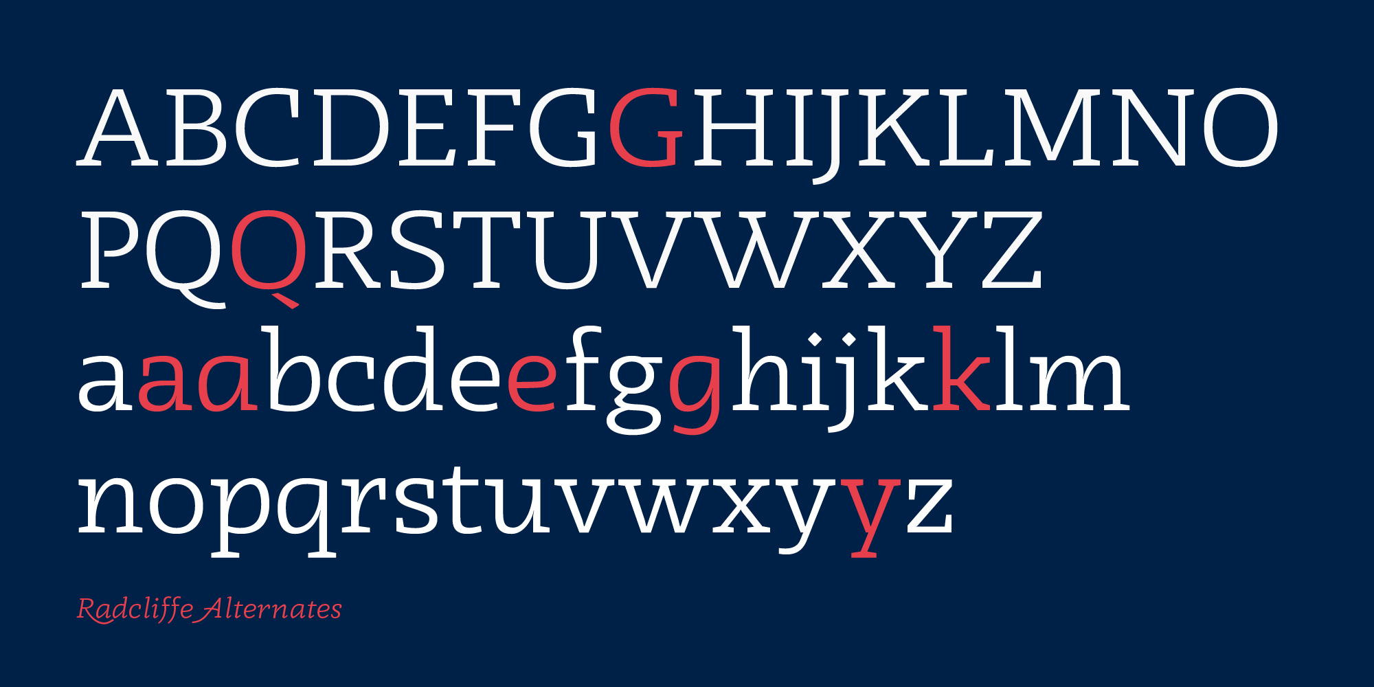 Radcliffe Semi Bold Italic Font preview