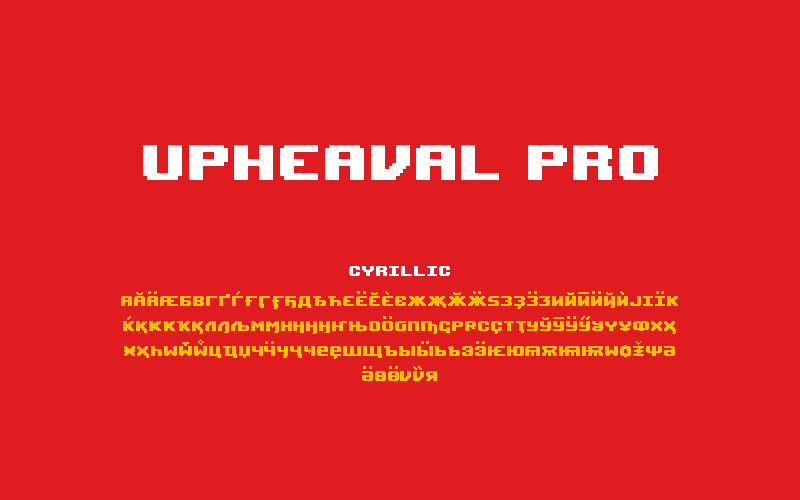 Upheaval Pro Font preview