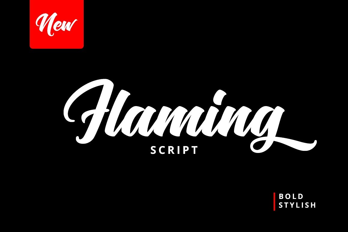 Flaming Script Font preview