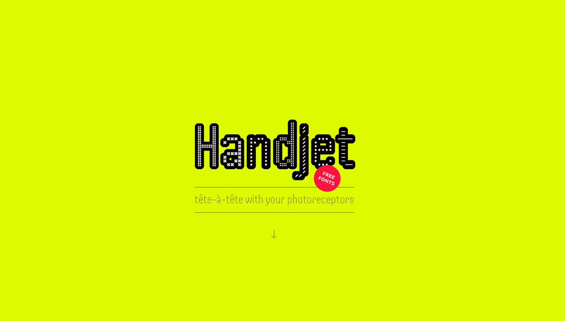 Handjet Font preview