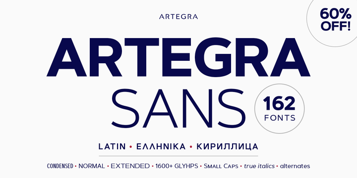 Artegra Sans ExtraLight  Font preview