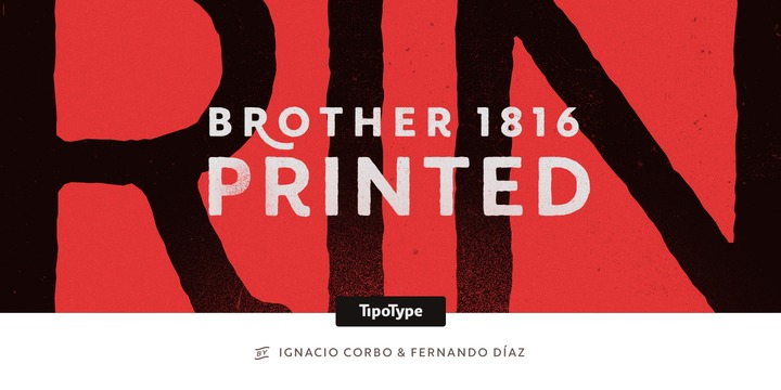 Brother 1816 Printed ExtraBold Italic Font preview