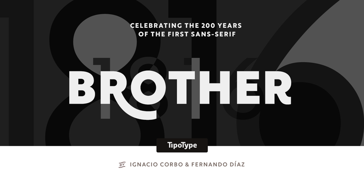 Brother 1816 Font preview