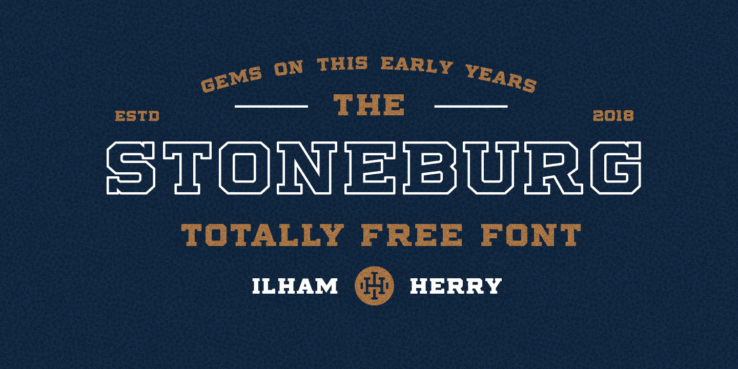 Stoneburg Condensed Outline Font preview