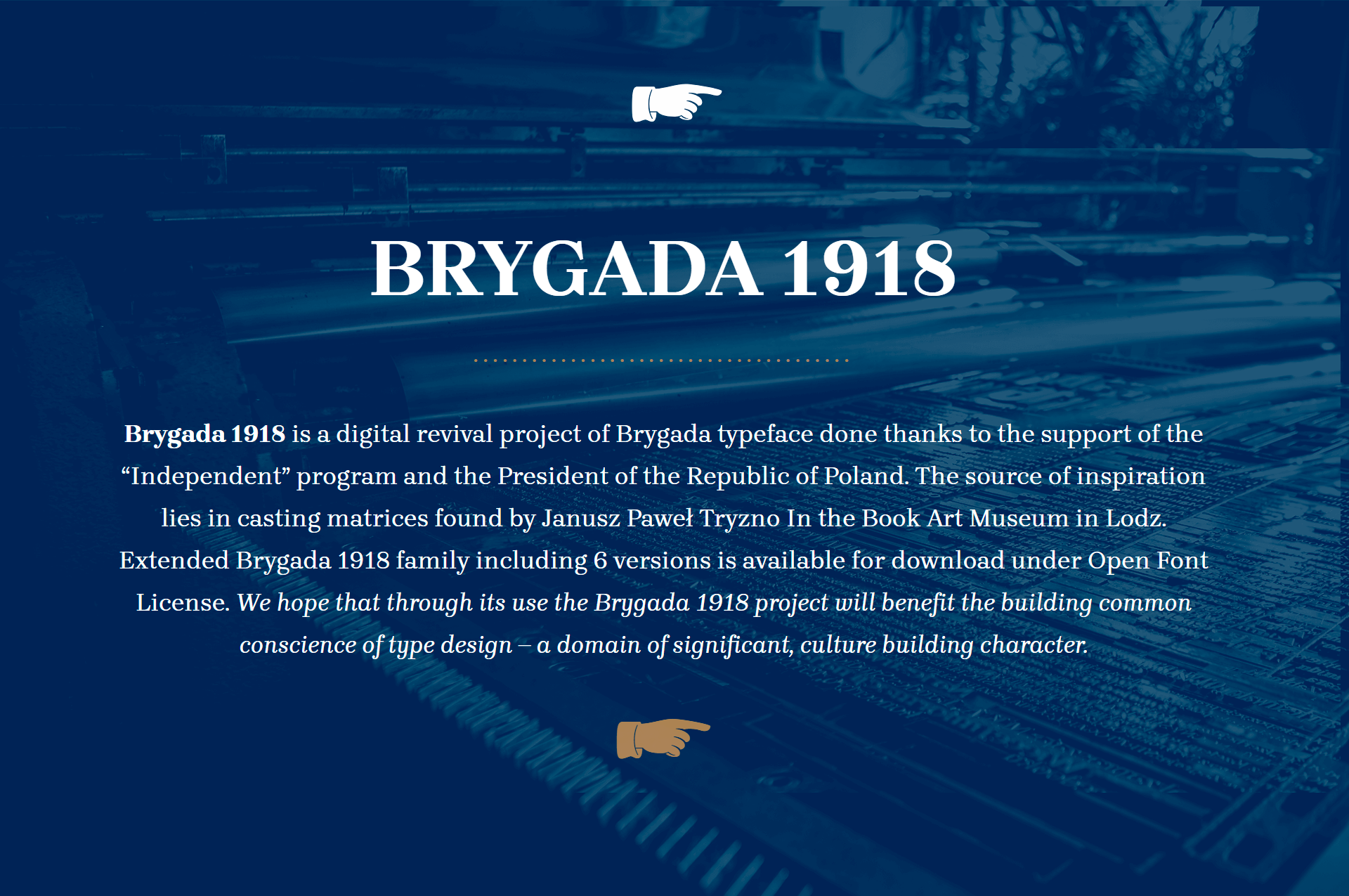 Brygada 1918 Font preview