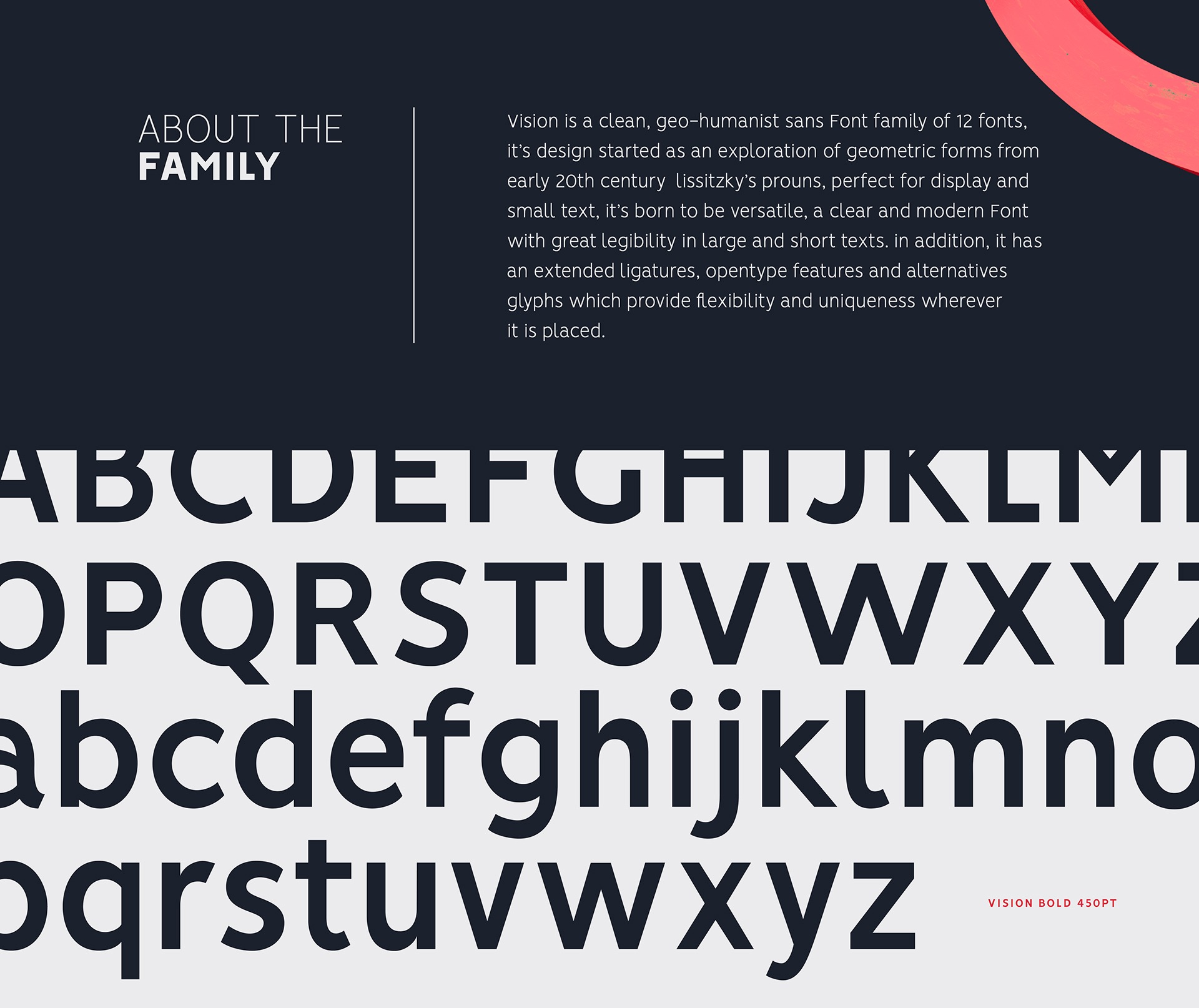 Vision Light Italic Font preview