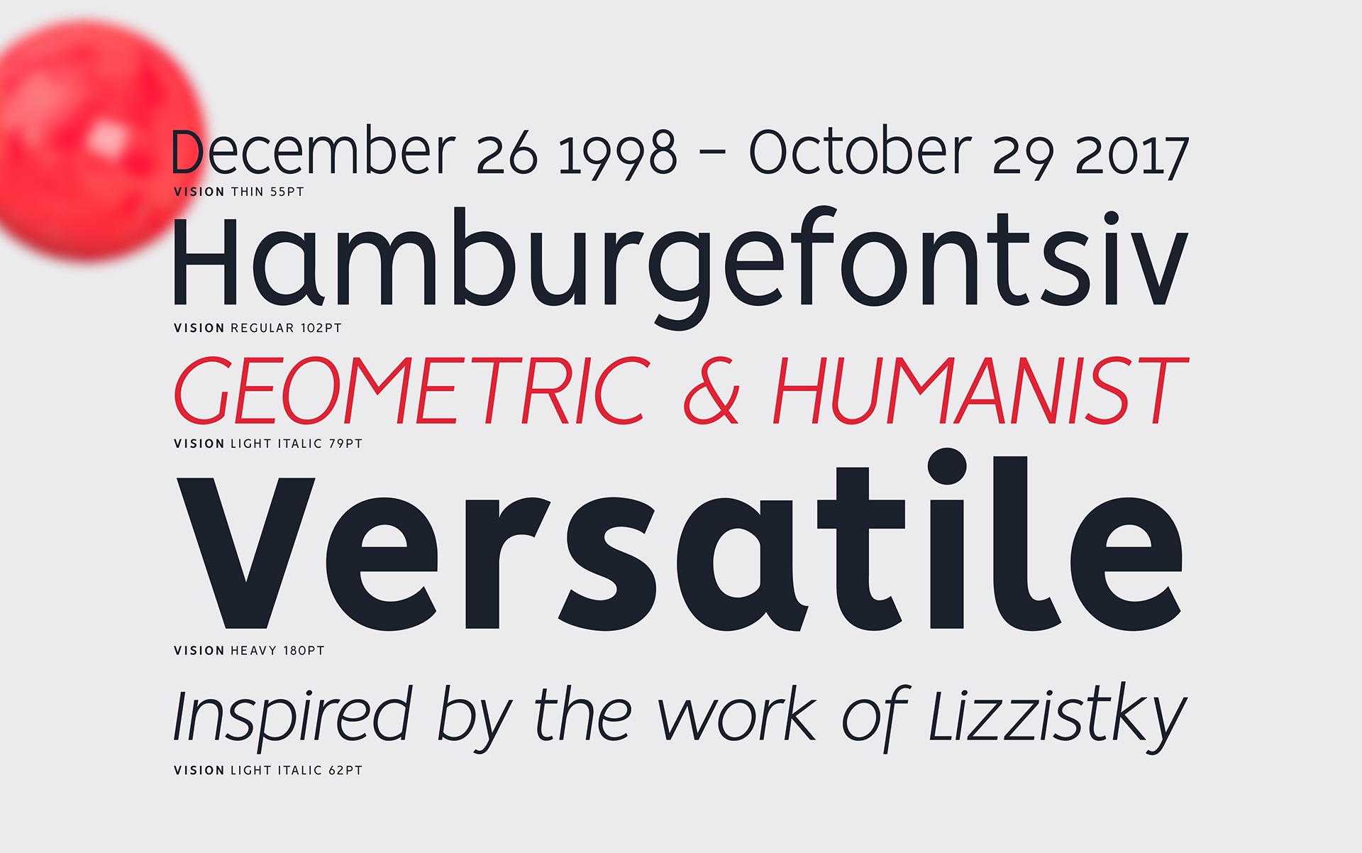 Vision Heavy Italic Font preview