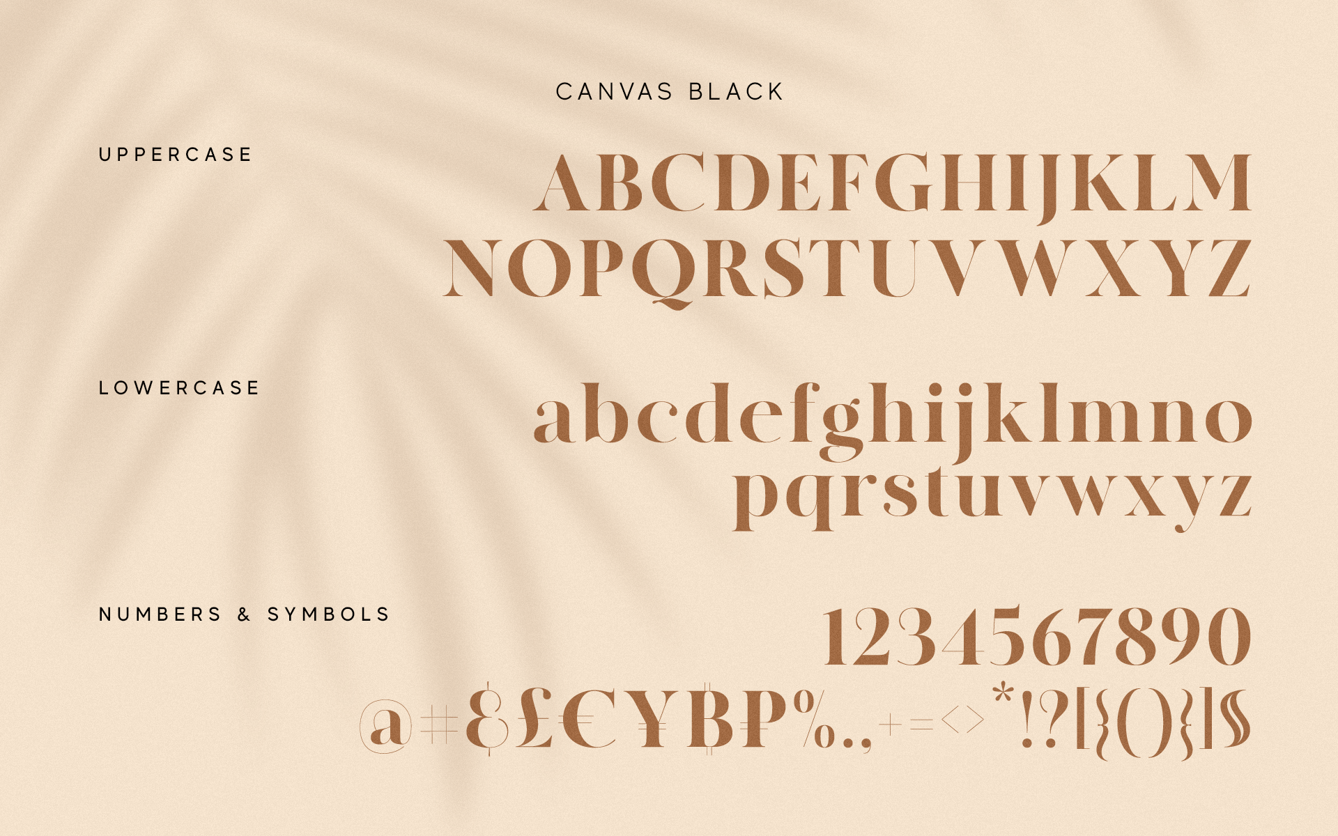 MADE Canvas Black Font preview