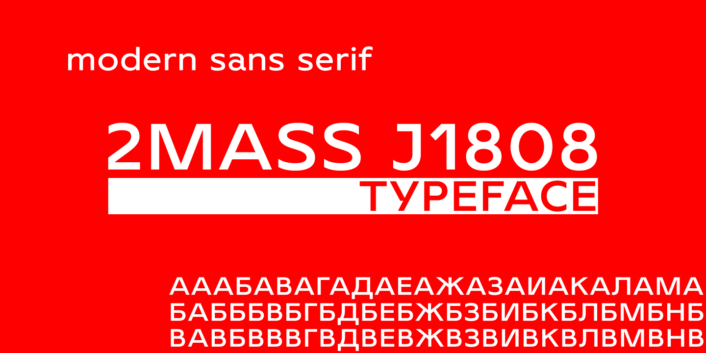 2MASS J1808 Font preview