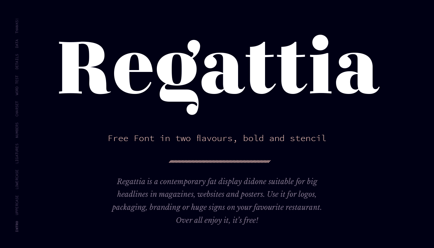 Regattia Font preview