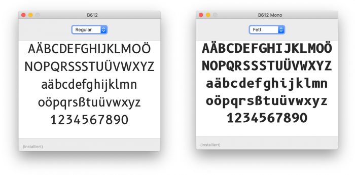 B612 Mono Bold Font preview