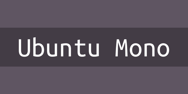 Ubuntu Mono Font preview