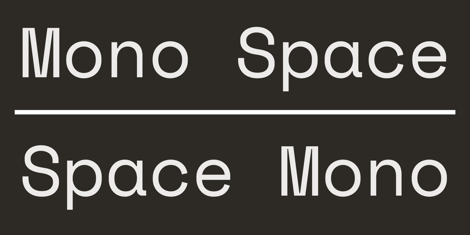 Space Mono Font preview