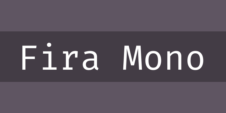 Fira Mono Font preview