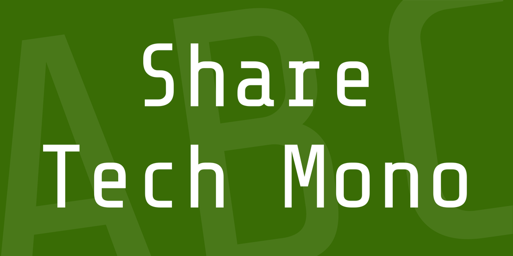 Share Tech Mono Font preview