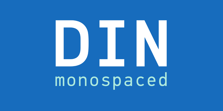 PF Din Mono Font preview