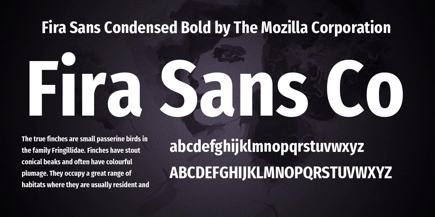 Fira Sans Condensed Italic Font preview