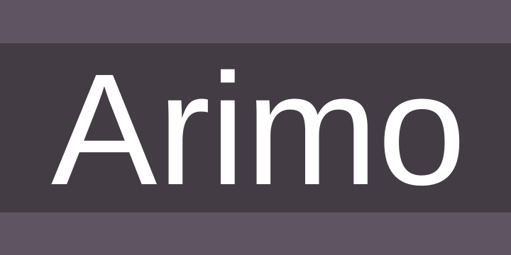 Arimo Font preview
