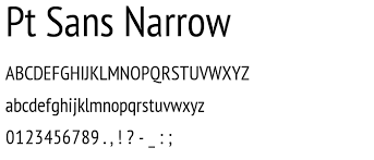 PT Sans Narrow Regular Font preview