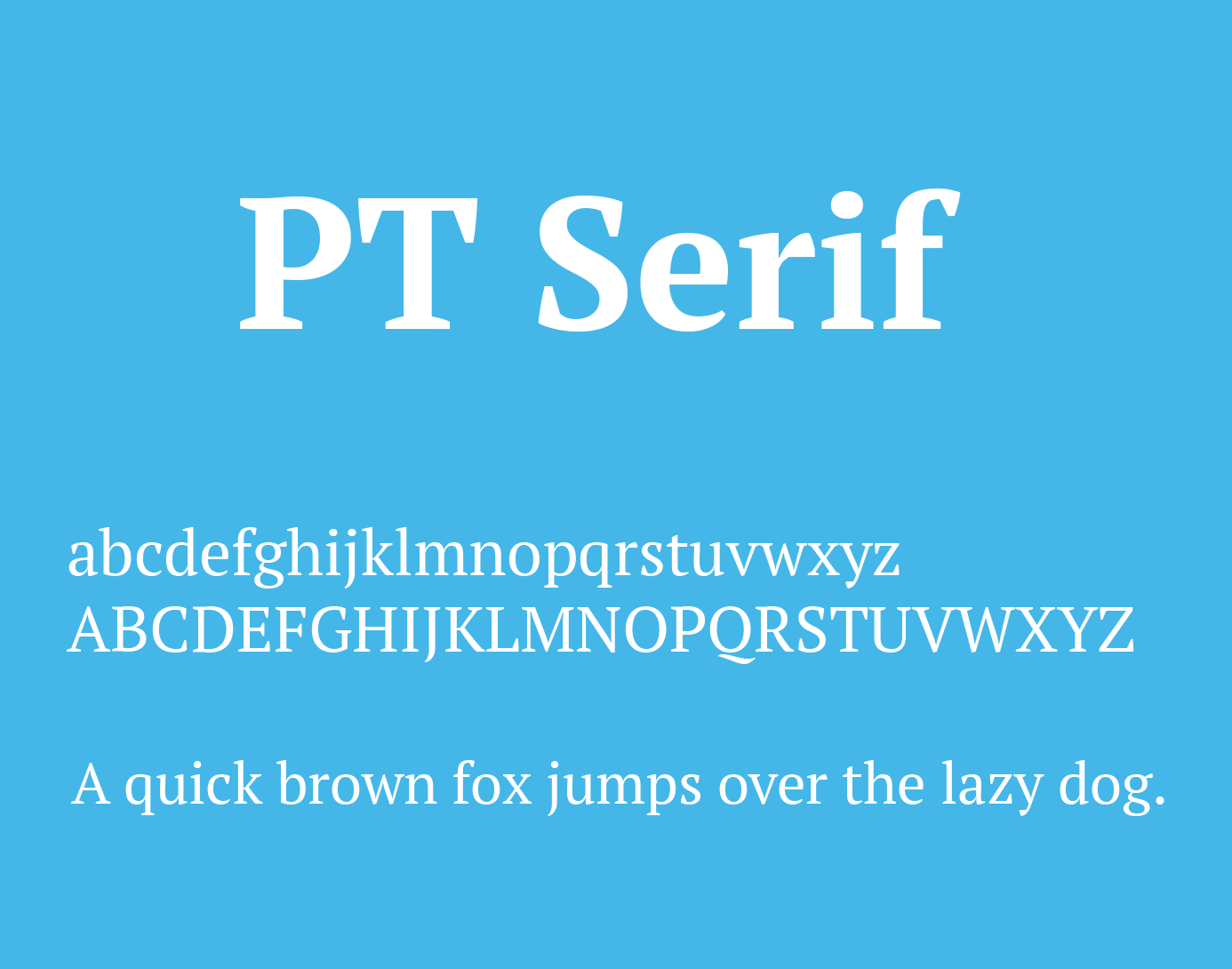 PT Serif Font preview