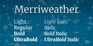 Merriweather Font preview