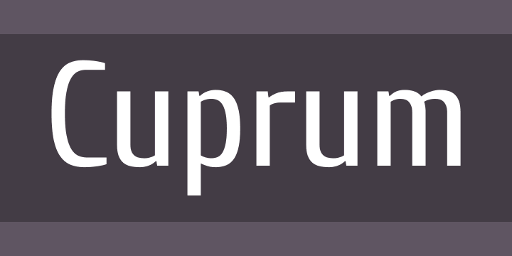 Cuprum Font preview