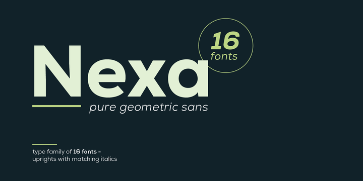 Nexa  Font preview